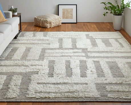 Feizy Ashby Ash8909F Gray/Ivory Rug.