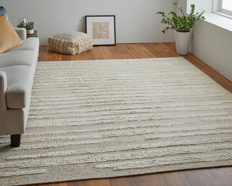 Feizy Ashby Ash8910F White/Tan Rug.