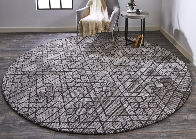 Feizy Asher 8766F Gray/Black Rugs.