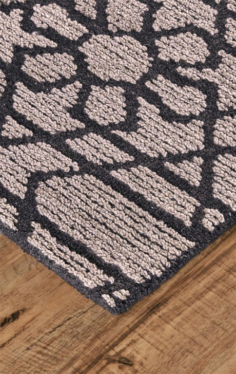 Feizy Asher 8766F Gray/Black Rugs.