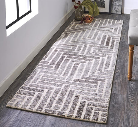 Feizy Asher 8768F Gray/Ivory Rugs.