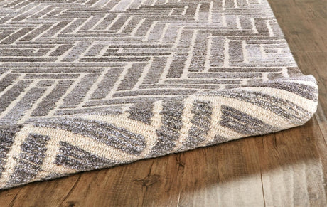 Feizy Asher 8768F Gray/Ivory Rugs.