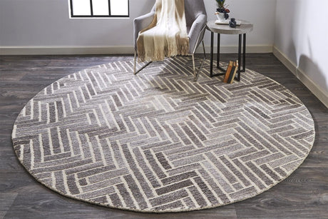 Feizy Asher 8768F Gray/Ivory Rugs.