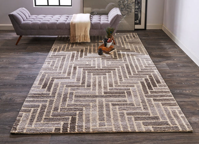 Feizy Asher 8768F Gray/Ivory Rugs.