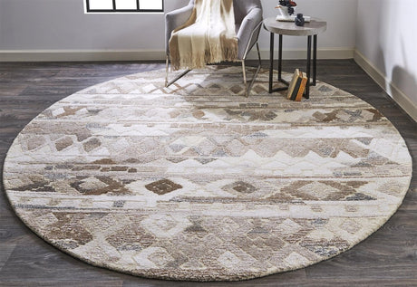 Feizy Asher 8770F Ivory/Brown Rugs.