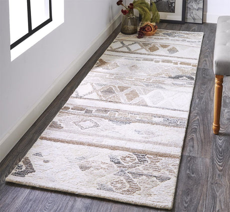 Feizy Asher 8770F Ivory/Brown Rugs.