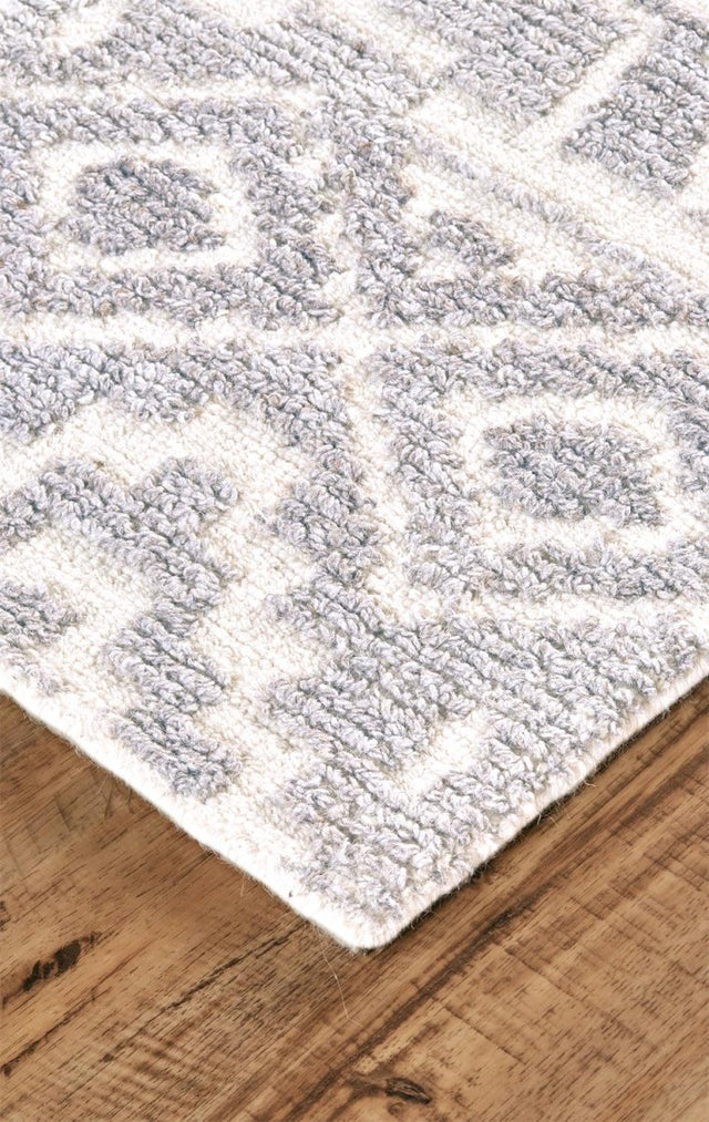 Feizy Asher 8771F Gray/White Rugs.