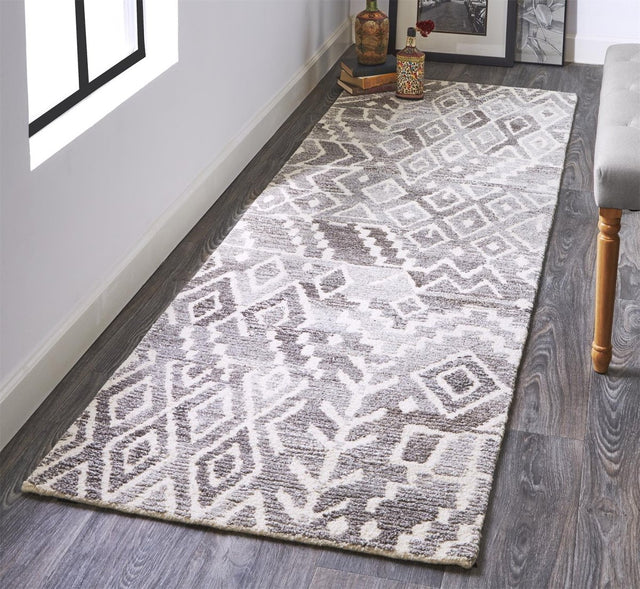 Feizy Asher 8771F Gray/White Rugs.