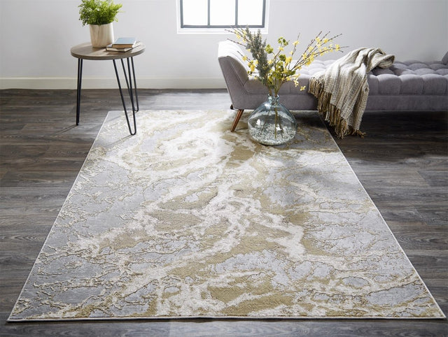 Feizy Aura 3563F Gray/Beige Rugs.