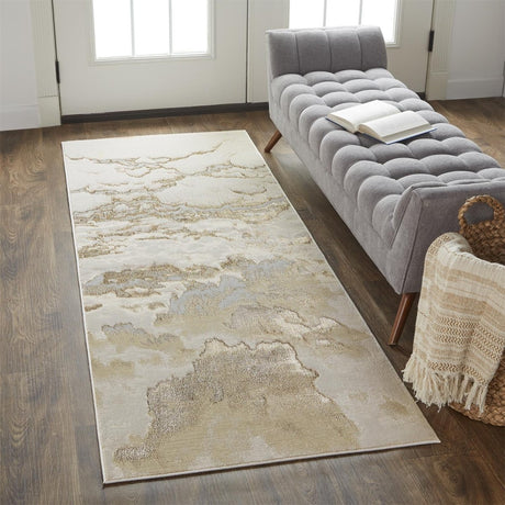 Feizy Aura 3727F Gold/Beige Rugs.