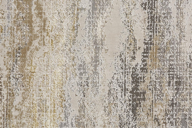 Feizy Aura 3735F Beige/Gold Rugs.