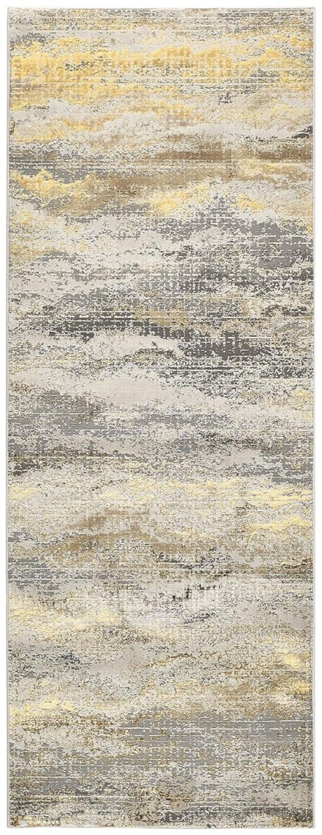 Feizy Aura 3735F Beige/Gold Rugs.