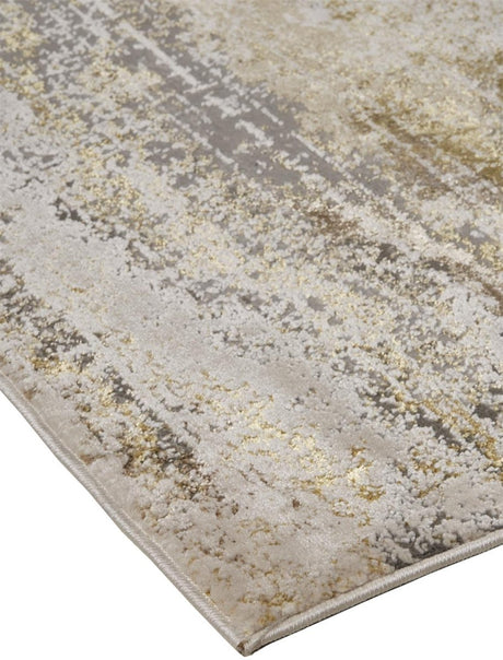 Feizy Aura 3735F Beige/Gold Rugs.