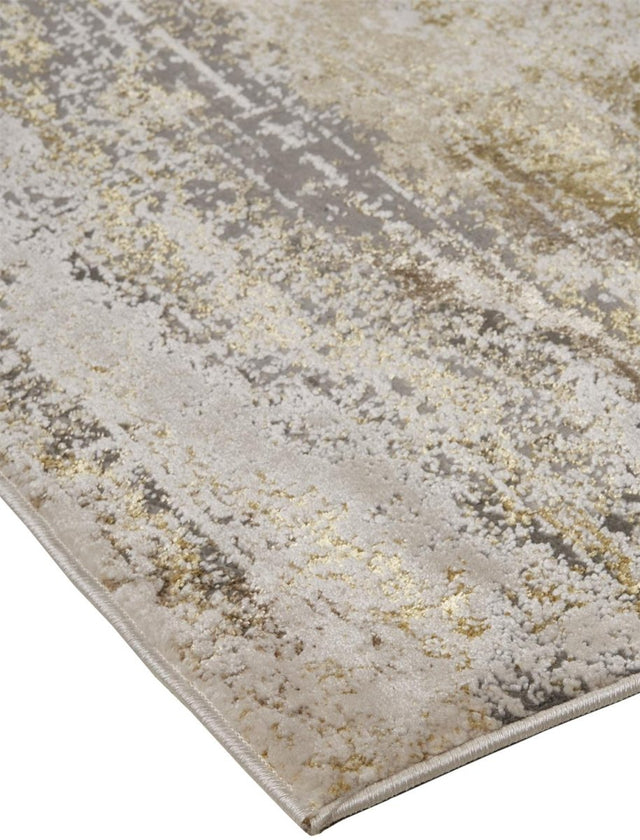 Feizy Aura 3735F Beige/Gold Rugs.