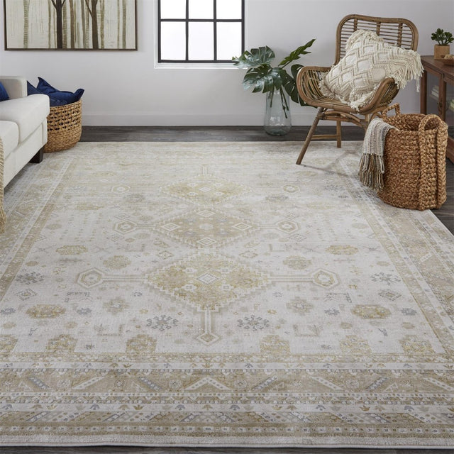 Feizy Aura 3738F Gold/Beige Rugs.