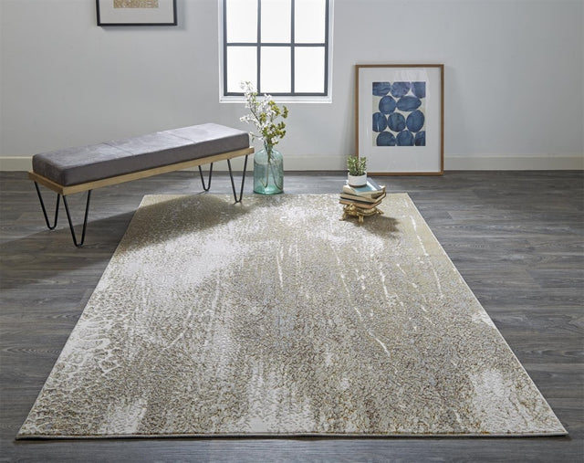 Feizy Aura 3739F Ivory/Gold Rugs.