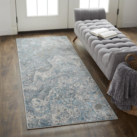 Feizy Azure 3405F Silver/Blue Rugs.