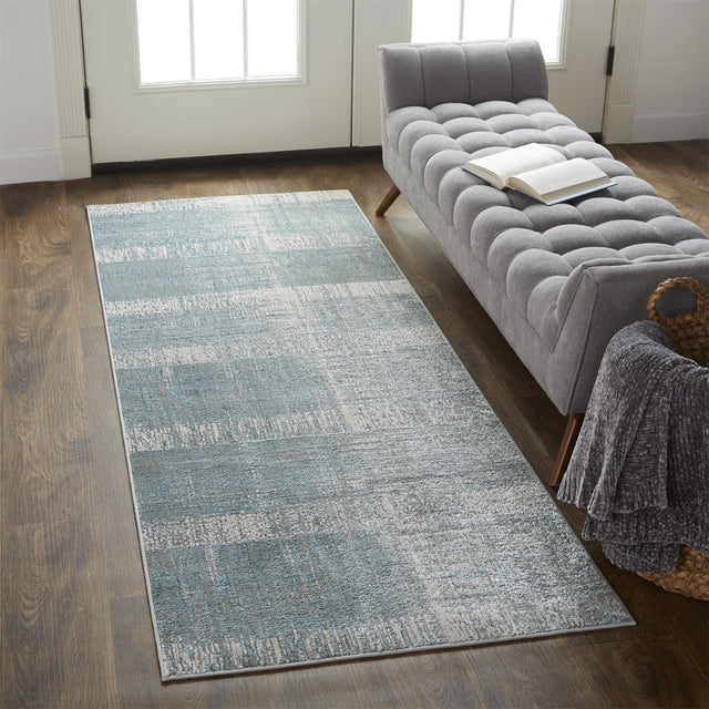 Feizy Azure 3413F Silver/Teal Rugs.