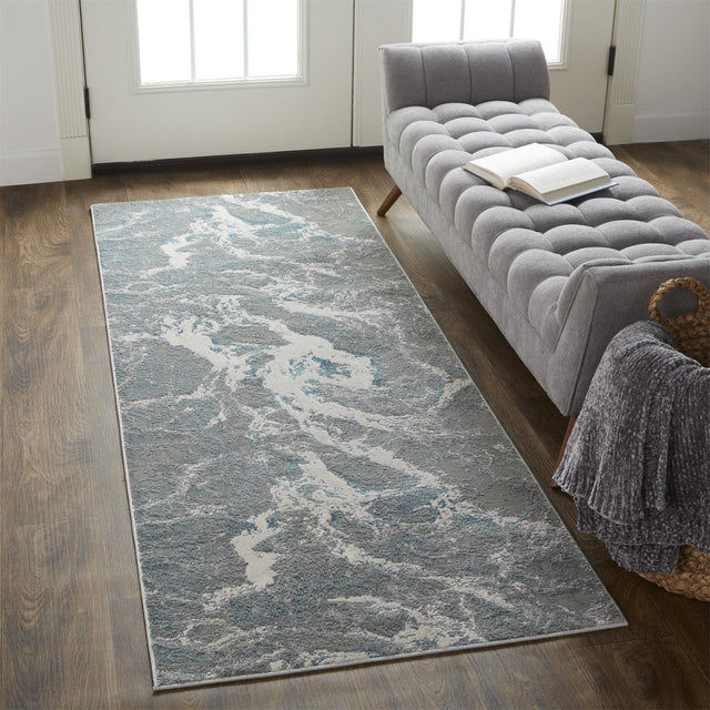 Feizy Azure 3539F Silver/Blue Rugs.