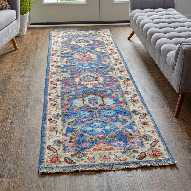 Feizy Beall 6708F Blue/Red Rugs.