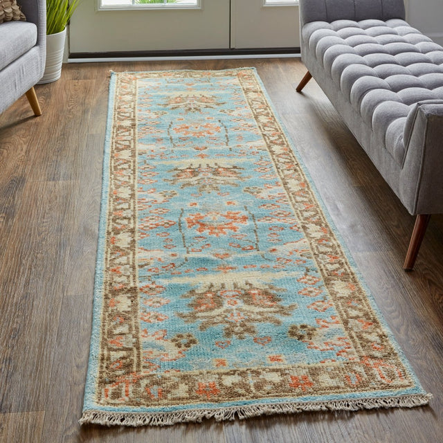 Feizy Beall 6710F Blue/Brown Rugs.