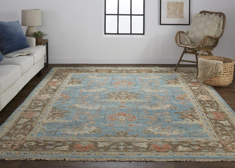 Feizy Beall 6710F Blue/Brown Rugs.