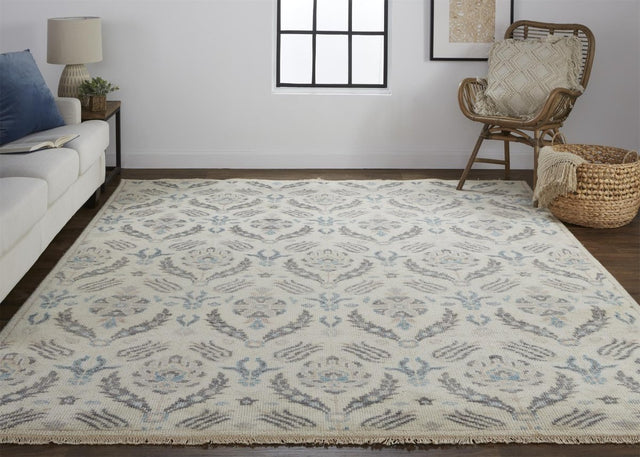 Feizy Beall 6711F Beige/Blue Rugs.