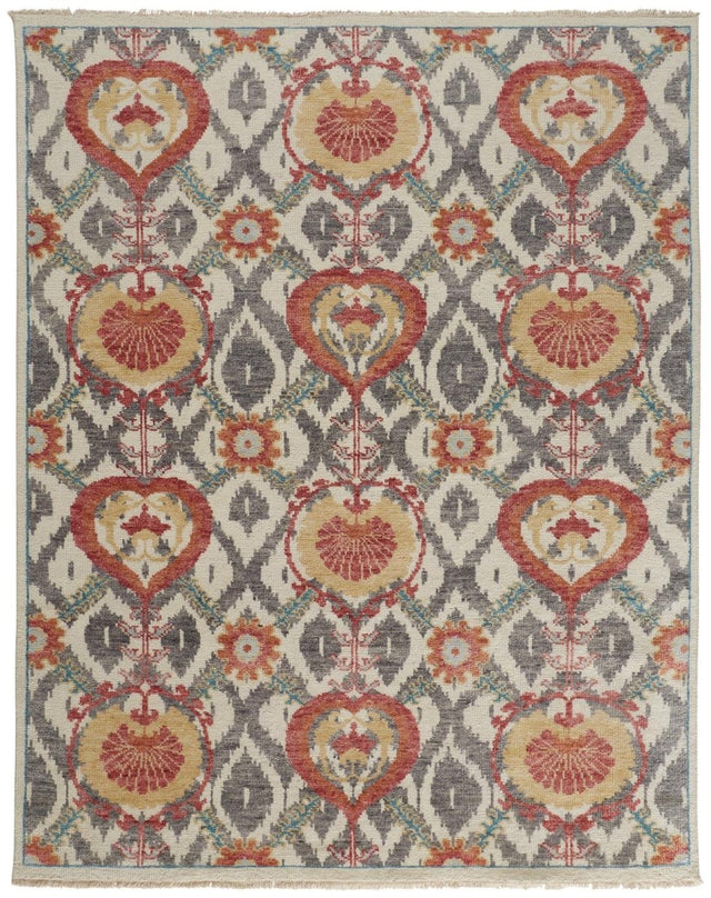 Feizy Beall 6712F Orange/Gray Rugs.