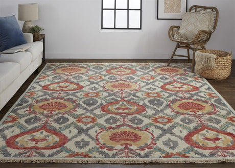 Feizy Beall 6712F Orange/Gray Rugs.