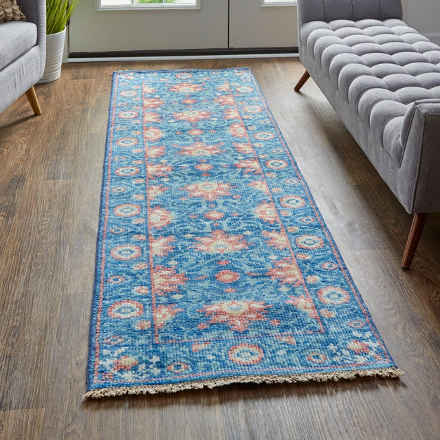 Feizy Beall 6713F Blue/Orange Rugs.