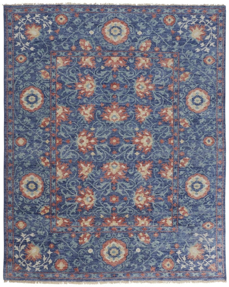 Feizy Beall 6713F Blue/Orange Rugs.