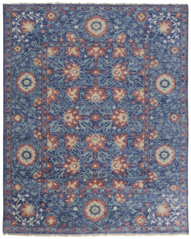 Feizy Beall 6713F Blue/Orange Rugs.