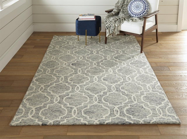 Feizy Belfort 8775F Gray/Ivory Rugs.