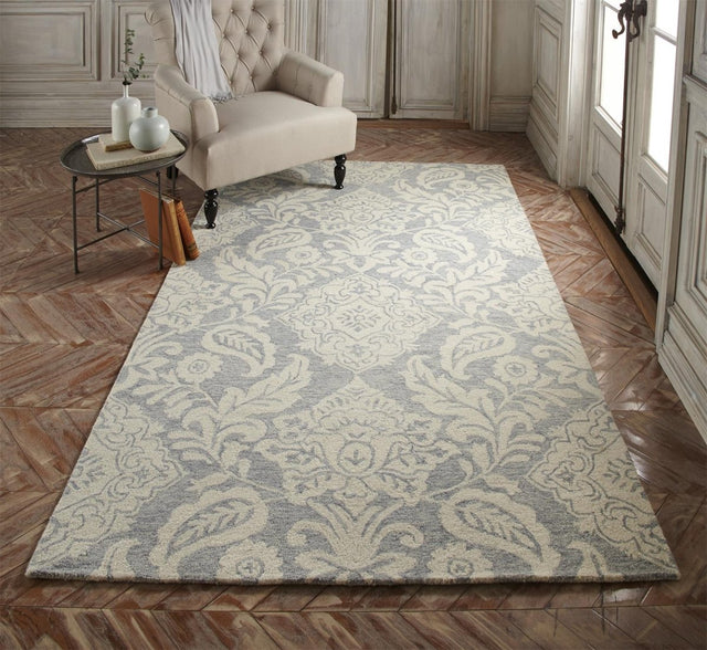 Feizy Belfort 8776F Blue/Ivory Rugs.