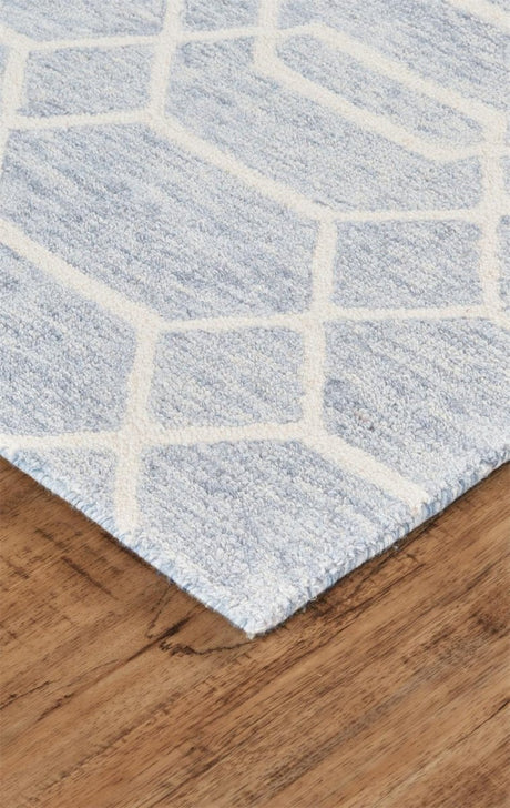 Feizy Belfort 8777F Blue/Ivory Rugs.