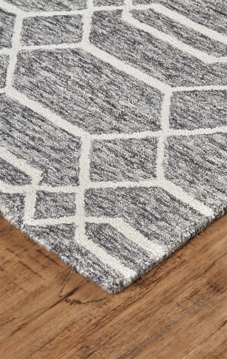 Feizy Belfort 8777F Gray/Ivory Rugs.