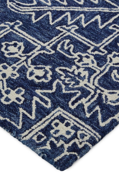 Feizy Belfort 8778F Blue/Ivory Rugs.