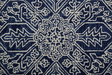 Feizy Belfort 8778F Blue/Ivory Rugs.