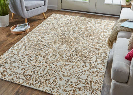 Feizy Belfort 8778F Brown/Ivory Rugs.