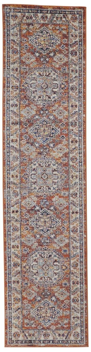 Feizy Bellini I3136 Orange/Blue Rugs.