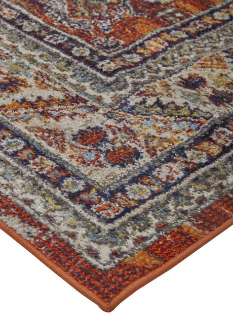 Feizy Bellini I3136 Orange/Blue Rugs.