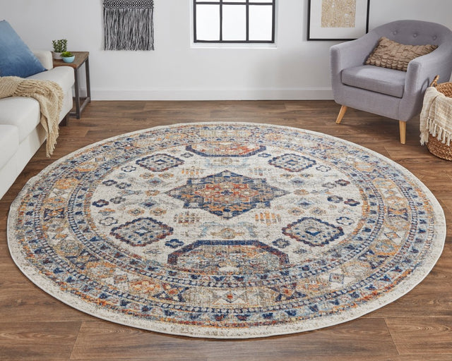 Feizy Bellini I3137 Blue/Orange Rugs.