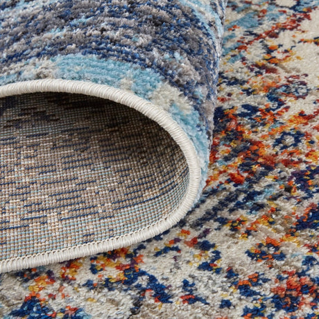 Feizy Bellini I39Cq Blue/Orange Rugs.