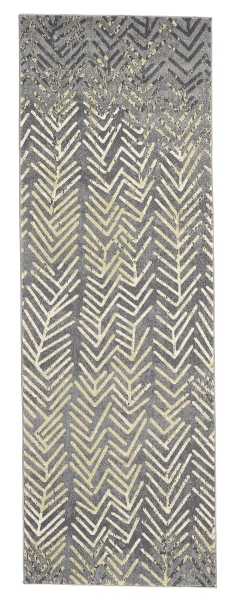 Feizy Bleecker 3604F Gray/Yellow Rugs.