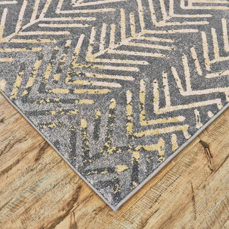 Feizy Bleecker 3604F Gray/Yellow Rugs.