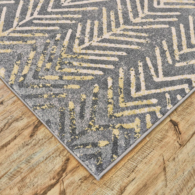 Feizy Bleecker 3604F Gray/Yellow Rugs.