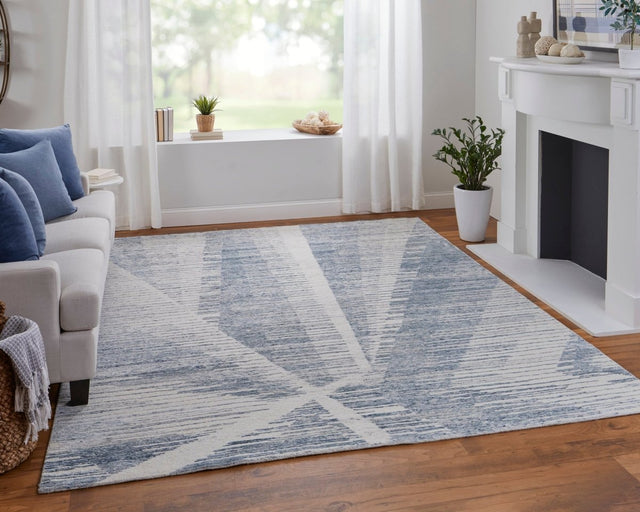 Feizy Brighton Bri69Chf Ivory/Blue/Silver Rug.