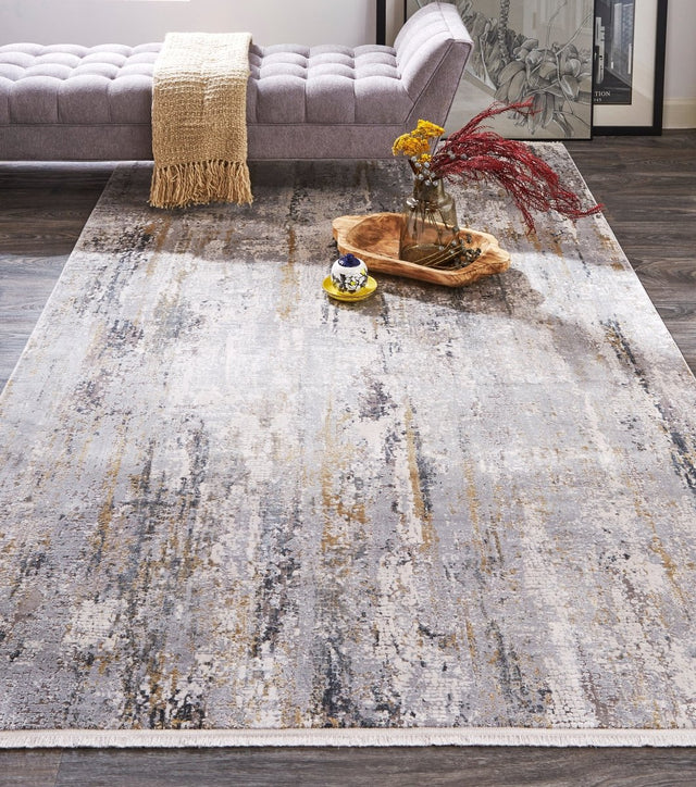 Feizy Cadiz 3887F Ivory/Gray Rugs.