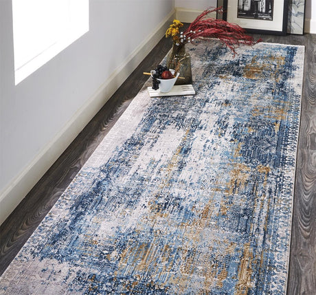 Feizy Cadiz 3890F Blue/Gray Rugs.