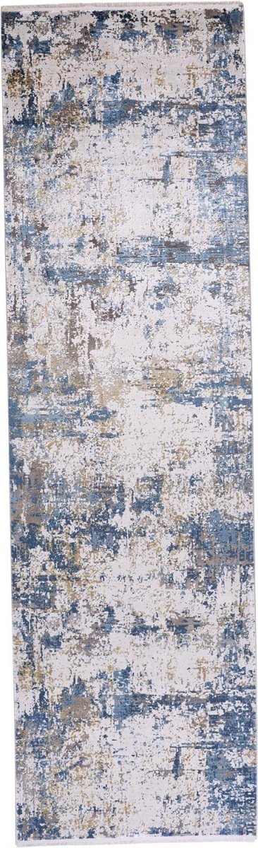 Feizy Cadiz 3891F Ivory/Blue Rugs.